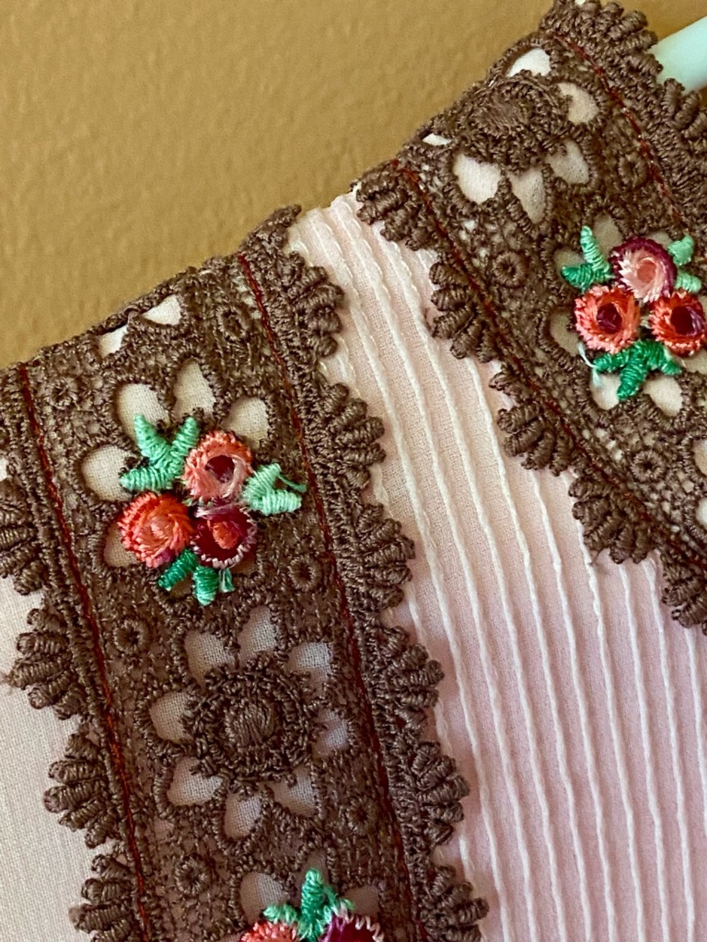 1970’s Vintage Velvet & Sheer Dress - Picture 7 of 11